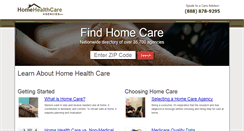 Desktop Screenshot of homehealthcareagencies.com