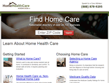 Tablet Screenshot of homehealthcareagencies.com